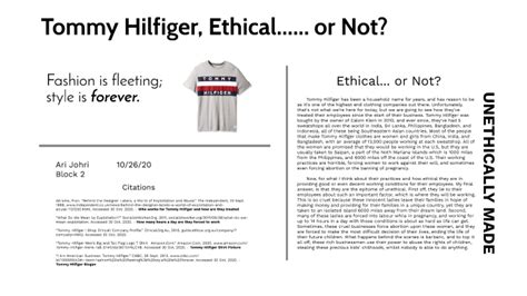 is tommy hilfiger ethical
